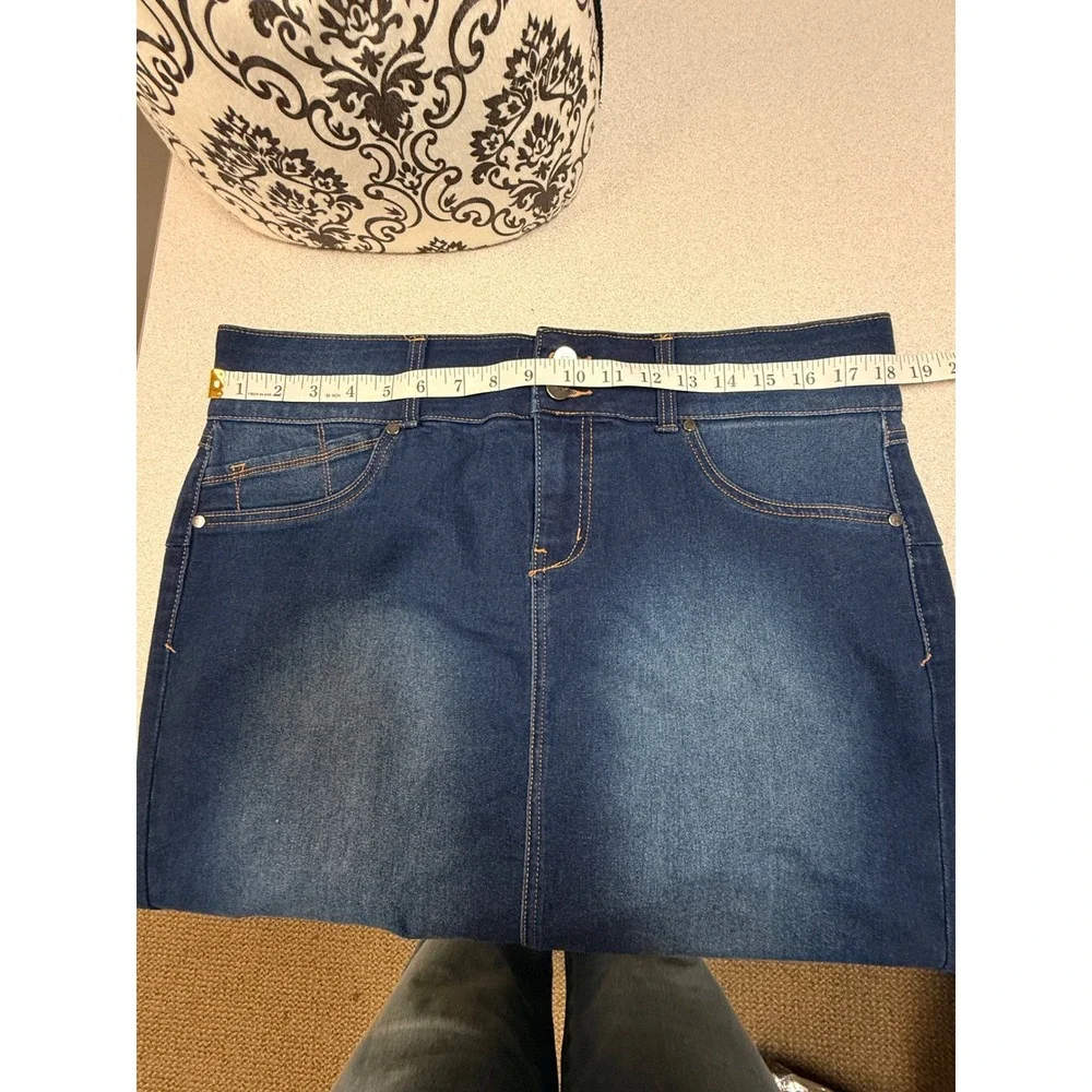 1822 Denim Women Blue Wash Classic Fit Denim Pencil Skirt Size‎ 16